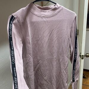 Calvin Klein Light Pink Logo Sleeve Top